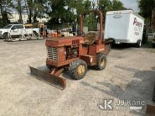 (Chesapeake, VA) Ditch Witch 3500 Rubber Tired Trencher Runs, Moves & Operates