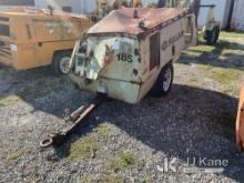 Sullair 185H Portable Air Compressor, trailer mtd Not Running, Condition Unknown, Body Damaged) ( YE