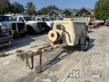 (Riviera Beach, FL) 2007 Ingersoll Rand P185WJD Portable Air Compressor, trailer mtd Not Running, Co