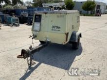 (Riviera Beach, FL) Sullair 375H Portable Air Compressor, trailer mounted No title) (Runs & Builds A