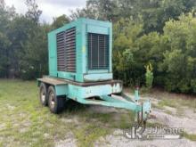 (Bluffton, SC) Onan 125DGEAL31895A 125-KW Portable Generator, T/A trailer mtd No Title) (Runs, Moves