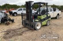 2006 Clark C35G Solid Tired Forklift No Propane Tank, Unable to Verify Functionality