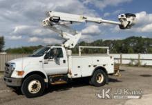 Altec TA40, Articulating & Telescopic Bucket Truck mounted on 2009 Ford F750 Utility Truck Runs, Mov