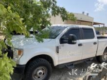 2022 Ford F250 4x4 Crew-Cab Pickup Truck Runs, Jump to Start)( Wrecked, Rear Axle Damage, Check Engi