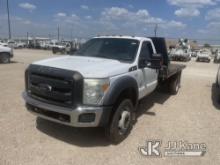 2012 Ford F550 4x4 Flatbed Truck Not Running, Condition Unknown