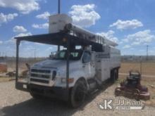 (Waxahachie, TX) Altec LR760E70, Over-Center Elevator Bucket Truck mounted behind cab on 2012 Ford F