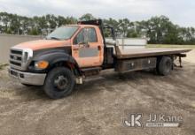 2005 Ford F750 Roll Back Truck Runs) (Moves Only Forward, Trans Condition Unknown) ( Seller States: 
