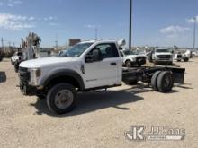 2019 Ford F550 4x4 Cab & Chassis, Cooperative Owned Runs & Moves) (missing front bumper, passenger s