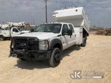 2015 Ford F550 4x4 Crew-Cab Chipper Dump Truck Runs & Moves)(Check Engine Light On) (Seller States: 
