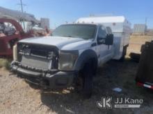 (Waxahachie, TX) 2015 Ford F550 4x4 Extended-Cab Chipper Dump Truck Not Running, Condition Unknown)