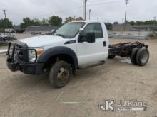 (Okmulgee, OK) 2016 Ford F550 4x4 Cab & Chassis, Cooperative owned Runs & Moves) (Check Engine Light