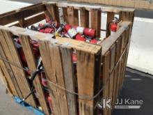 Pallet of expired Fire Extinguisher (Used) NOTE: This unit is being sold AS IS/WHERE IS via Timed Au