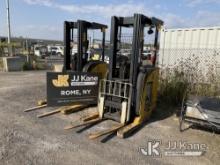 2011 Yale NR035DA Narrow Isle Stand-Up Warehouse Forklift Battery Low, Moves & Operates, Has Fault C