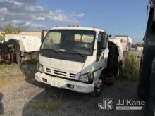 2007 Isuzu NPR Street Sweeper Truck Runs & Moves, Sweeper Condition Unknown, Body & Rust Damage