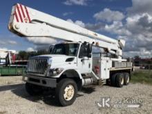 Altec A77-T, Material Handling Bucket Truck rear mounted on 2013 International 7400 6x6 Flatbed/Util