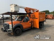 Versalift SST40EIH, Articulating & Telescopic Bucket Truck mounted behind cab on 2013 Ford F550 4x4 