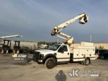 Altec AT37G, Articulating & Telescopic Bucket Truck mounted behind cab on 2010 Ford F550 4x4 Service
