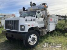 Telsta T40C, Telescopic Non-Insulated Cable Placing Bucket Truck center mounted on 2002 GMC C7500 Ut