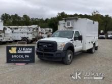 2016 Ford F550 Enclosed Service Truck Runs & Moves, Engine Power Loss, Idles Rough, Check Engine Lig