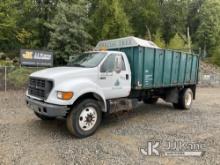 2000 Ford F750 Chipper Dump Truck Runs, Moves & Dump Operates) (Rust Damage