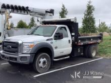2014 Ford F550 Dump Truck Not Running, Engine Damage, Possible Seized, Rust Damage, Dump Condition U