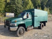 2008 GMC C5500 4x4 Chipper Dump Truck Runs, Moves & Dump Operates) (Parking Brake Inoperable, Check 