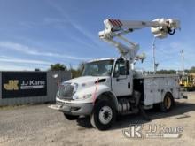 Altec TA41M, Articulating & Telescopic Material Handling Bucket Truck mounted behind cab on 2016 Int