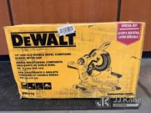 DeWalt DWS779 12" Compound Sliding Miter Saw (New/Unused) NOTE: This unit is being sold AS IS/WHERE 