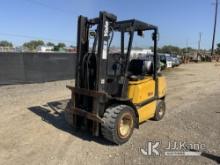 Yale GP060 Rubber Tired Forklift Runs, Moves , No Forks)(LP Tank NOT Included In Sale
