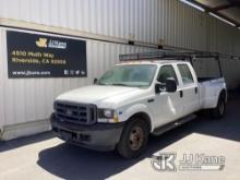 2004 Ford F350 Crew-Cab Dual Wheel Pickup Truck Runs & Moves, Body Damage, Drive Cycle Not Clearing