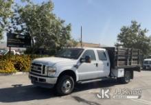 2009 Ford F350 4x4 Crew-Cab Stake Truck Runs & Moves, Lift Gate Does Not Operate