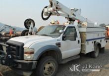 Altec AT37G, Articulating & Telescopic Bucket Truck mounted behind cab on 2008 Ford F550 4x4 Service