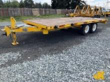 1993 Maxey T/A Tagalong Flatbed Trailer Roadworthy, Tires & Lights are Good, 6-Round, Pintle Hitch