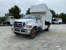 2011 Ford F750 Chipper Dump Truck Runs, Moves & Dump Operates) (Jump To Start, Check Engine Light On
