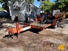 1992 Ditch Witch T14A T/A Tagalong Equipment Trailer, Misc. Items Included w/ Trailer Towable) (Deck