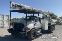 HiRanger XT60, Over-Center Bucket Truck rear mounted on 2013 Ford F750 Flatbed/Utility Truck Runs & 
