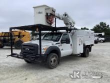 Altec AT37G, Articulating & Telescopic Bucket Truck mounted behind cab on 2015 Ford F550 4x4 Chipper