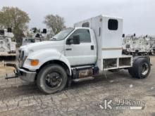 (South Beloit, IL) 2011 Ford F750 Cab & Chassis Not Running, Condition Unknown. Parts Truck