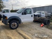 (South Beloit, IL) 2006 Ford F550 Cab & Chassis Not Running, Condition Unknown, Interior Dash Missin