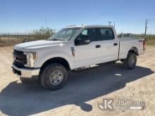 (Odessa, TX) 2018 Ford F250 4x4 Crew-Cab Pickup Truck Runs & Moves) (Check Engine Light On, Cracked