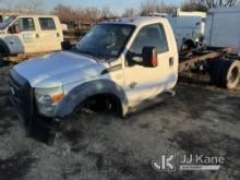 (South Beloit, IL) 2011 Ford F550 4x4 Cab & Chassis Not Running, Condition Unknown. Engine & Interio