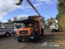 (Frederick, MD) ALTEC LRV56, Over-Center Bucket Truck mounted behind cab on 2009 GMC C7500 Chipper D
