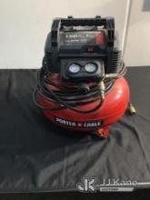 Porter Cable Air Compressor 150 PSI 6 Gallon | Unit Not Tested (Used) NOTE: This unit is being sold 