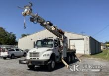 Altec D2050-BR, Digger Derrick rear mounted on 2010 Freightliner M2 106 T/A Flatbed/Utility Truck Ru