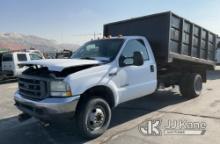 2004 Ford F350 4x4 Dump Truck Not Running, Condition Unknown) (Dump Operates