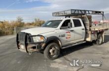 2017 RAM 5500 4x4 Crew-Cab Flatbed Truck Runs & Moves