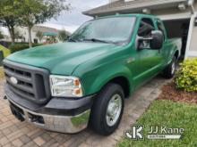 (Orlando, FL) 2005 Ford F250 Extended-Cab Pickup Truck Runs & Moves) (Seller States: New Battery