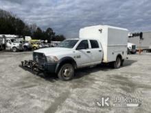 (Chester, VA) 2013 RAM 4500 4x4 Crew-Cab Enclosed High-Top Service Truck Runs & Moves