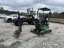 (Chester, VA) 2016 John Deere 17G Mini Hydraulic Excavator Runs & Operates