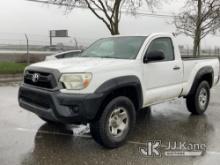 2013 Toyota Tacoma 4x4 Pickup Truck Runs & Moves) (Damaged Windshield, Passenger Side Damaged, Rear 